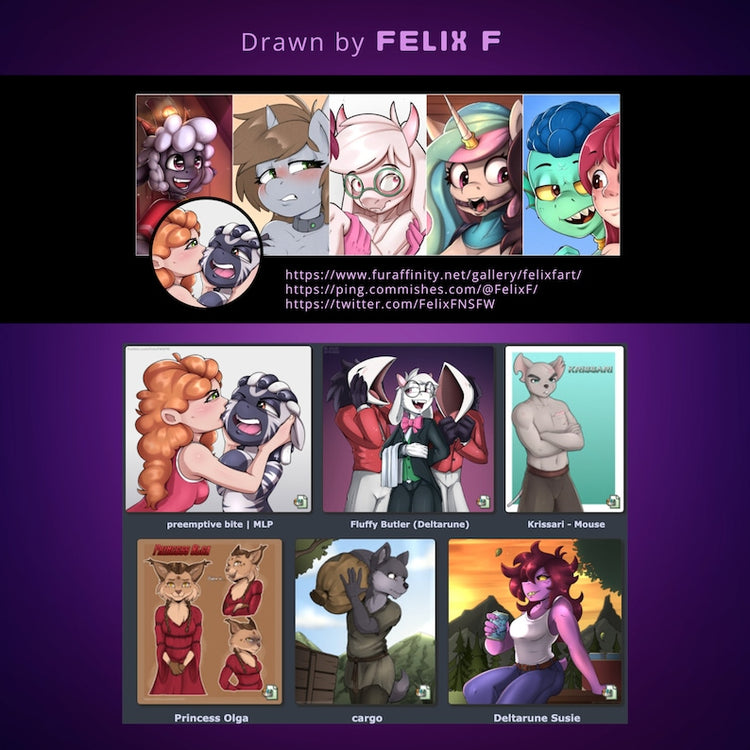Burea Sea Creature Dakimakura Furry Body Pillow Cover by Felix F