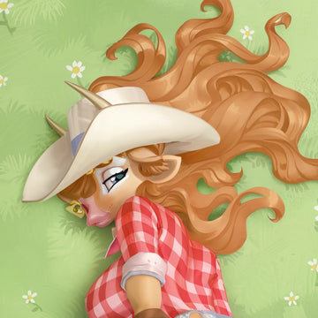 Jesse the Cow Female Head Pillow Cover back square pillow mockup