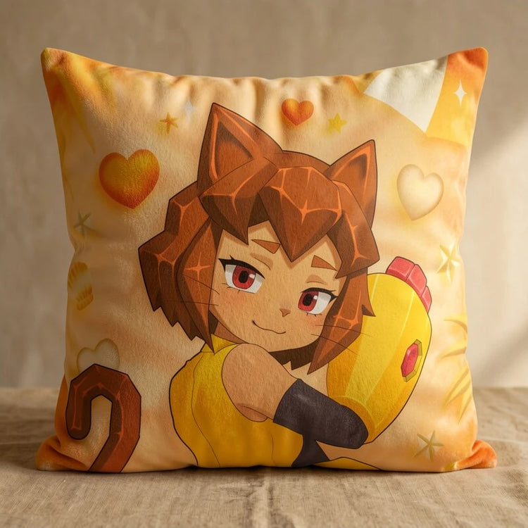 Kit Bodega Female Head Pillow Cover back square pillow mockup