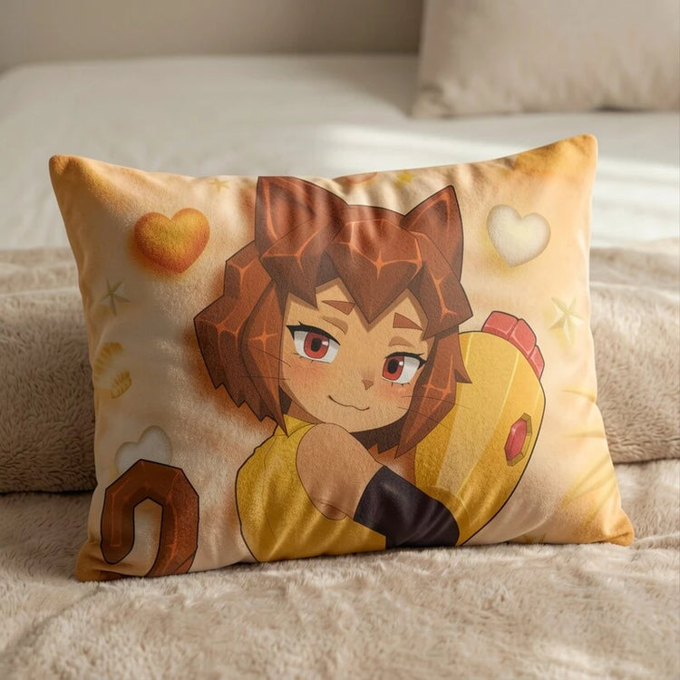 Kit Bodega Female Head Pillow Cover back US standard pillow mockup