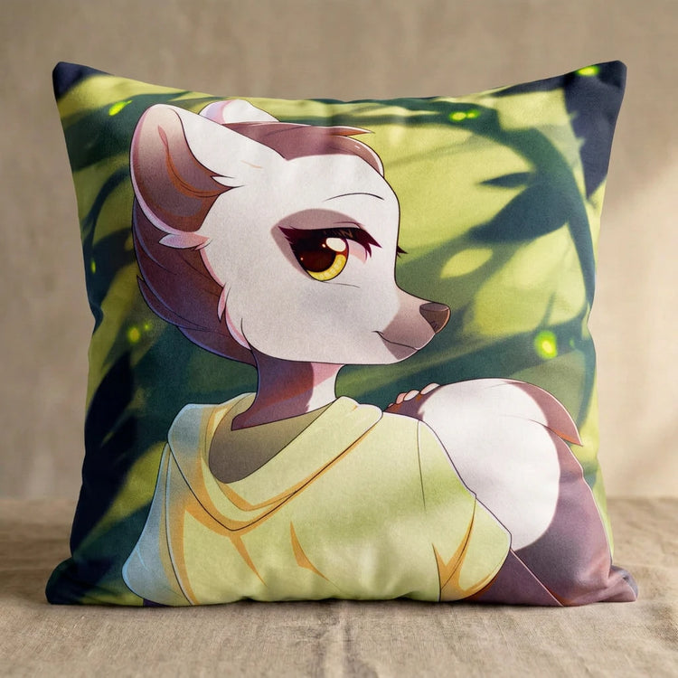 Lemur by Fensu Head Pillow Cover front square pillow mockup