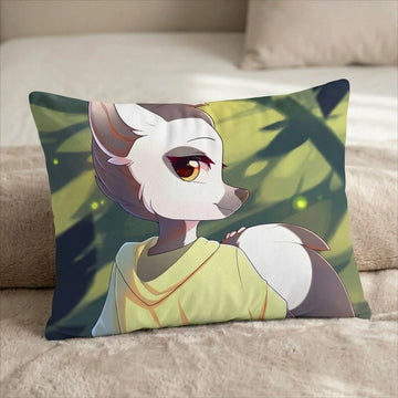 Lemur by Fensu Head Pillow Cover front US standard pillow mockup