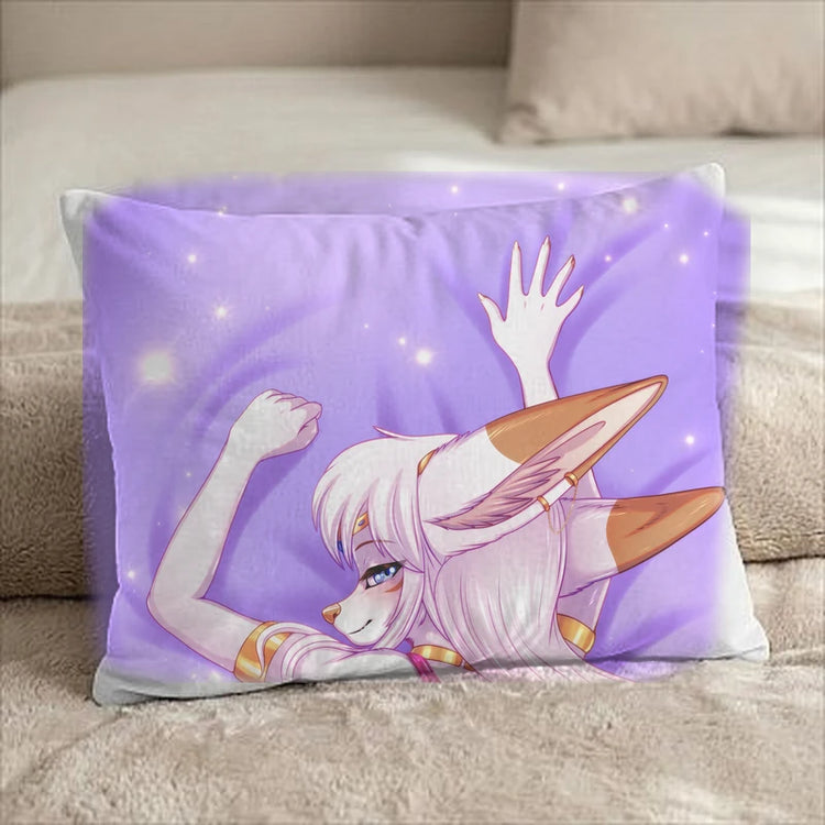 Luna Vhallasa Female Head Pillow Cover back US standard pillow mockup