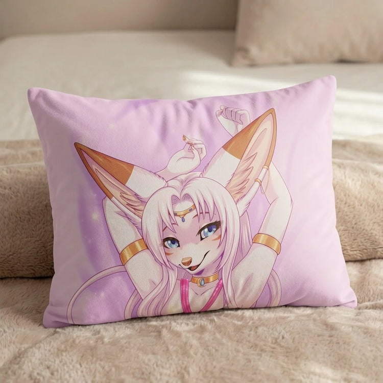 Luna Vhallasa Female Head Pillow Cover front US standard pillow mockup