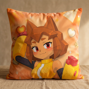 Kit Bodega Female Head Pillow Cover front square pillow mockup