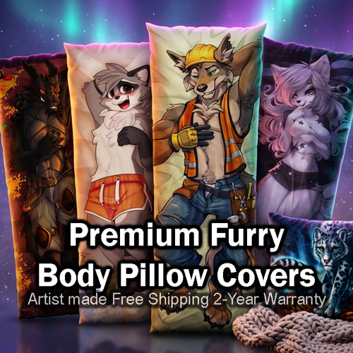 Furry dakimakura body pillow cover