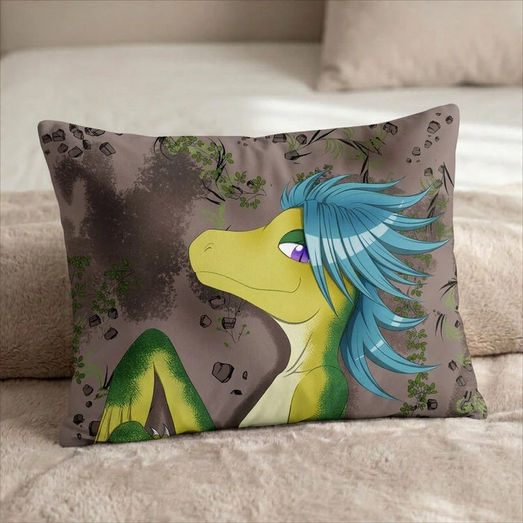 Raptor by Jeson RC Head Pillow Cover back US standard pillow mockup