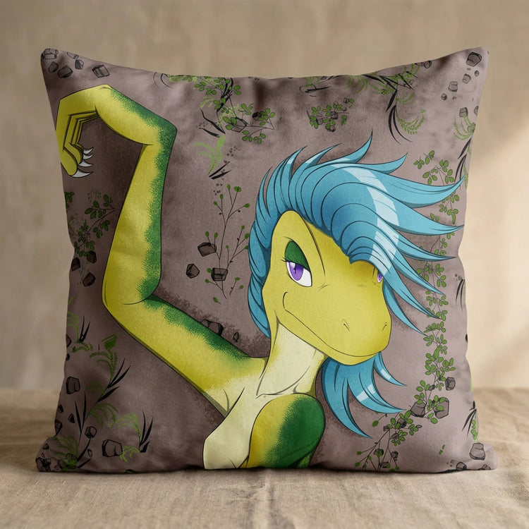 Raptor by Jeson RC Head Pillow Cover front square pillow mockup