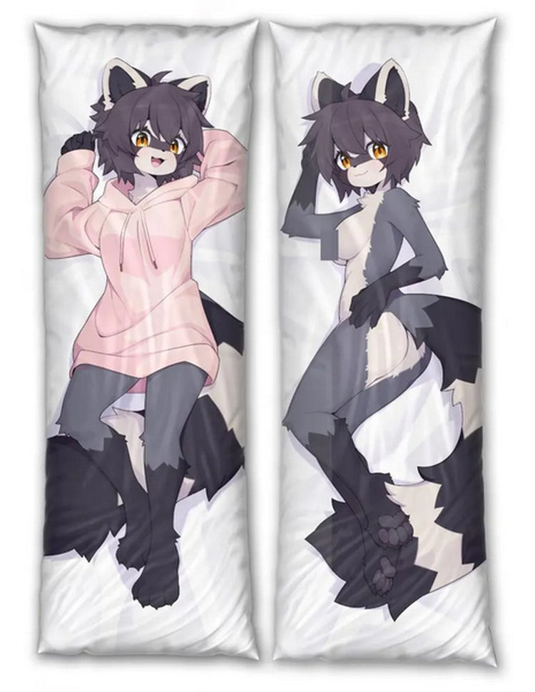 Rebecca Raccoon Dakimakura Furry Body Pillow Cover by Dev_Voxy