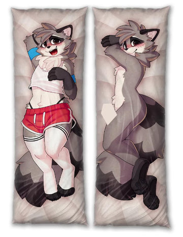 Sam Raccoon Dakimakura Furry Body Pillow Cover by dont_jinxit