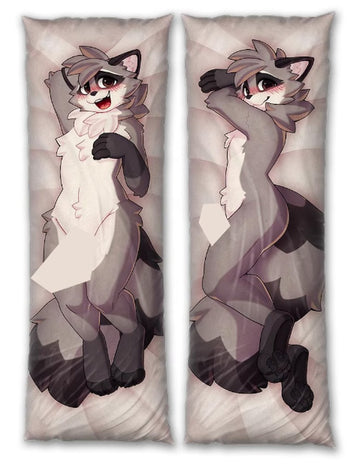 Sam Raccoon Dakimakura Furry Body Pillow Cover by dont_jinxit