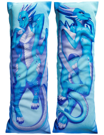 Sapphire Dragon Dakimakura Furry Body Pillow Cover