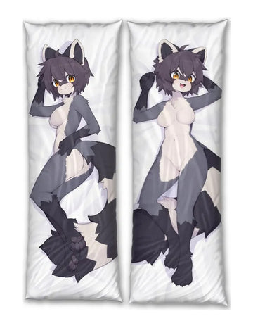 Rebecca Raccoon Dakimakura Furry Body Pillow Cover by Dev_Voxy