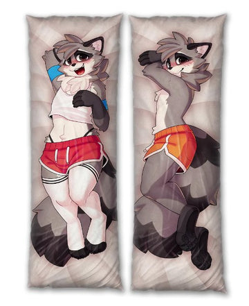 Sam Raccoon Dakimakura Furry Body Pillow Cover by dont_jinxit