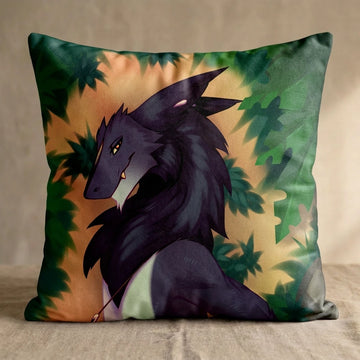 Sergal by Tan Head Pillow Cover back square pillow mockup