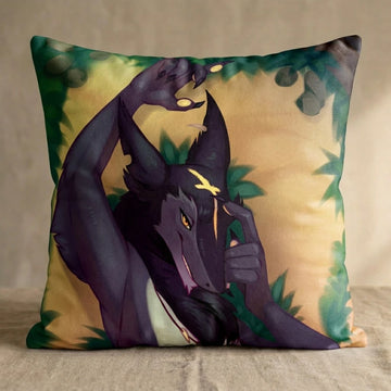 Sergal by Tan Head Pillow Cover front square pillow mockup