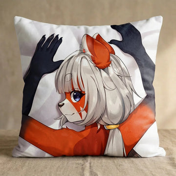 Simon the Cat Male Head Pillow Cover back square pillow mockup