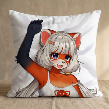 Simon the Cat Male Head Pillow Cover front square pillow mockup