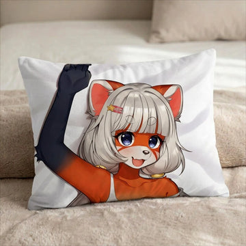 Simon the Cat Male Head Pillow Cover front US standard pillow mockup