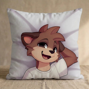 Tarka the Otter Male Head Pillow Cover front square pillow mockup