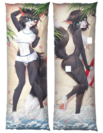 Vanessa Feline Dakimakura Furry Body Pillow Cover by SparKitty