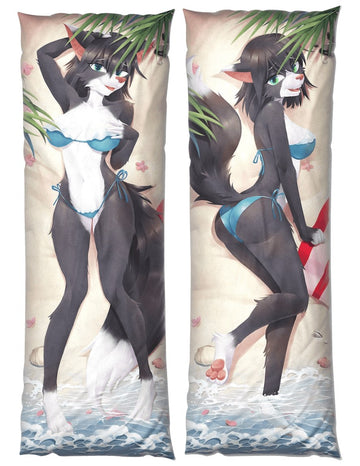 Vanessa Feline Dakimakura Furry Body Pillow Cover by SparKitty