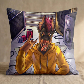 Vexx the Dog Male Head Pillow Cover front square pillow mockup