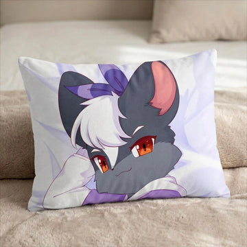 Zara Female Head Pillow Cover back US standard pillow mockup