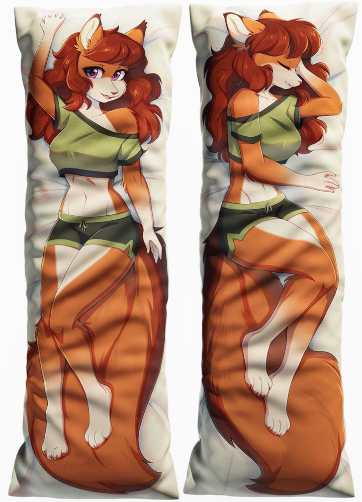 Daki Starry - Art by Fensu - the orange and white Squirrel Dakimakura Furry Body Pillow Cover