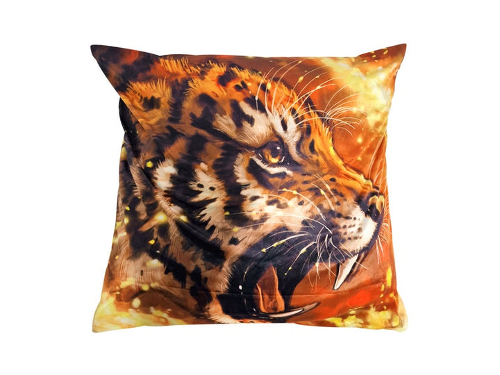 Tiger Printed US Standard Furry Pillow Cover for Bed, Throw Pillow Case, Decorative Pillow, Art Pillow Cover, Designer Pillow